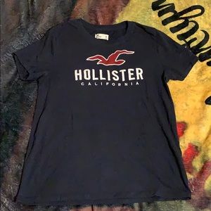 navy blue hollister tee